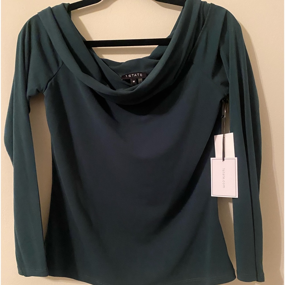 1State Green knit‎ top size Medium NWT